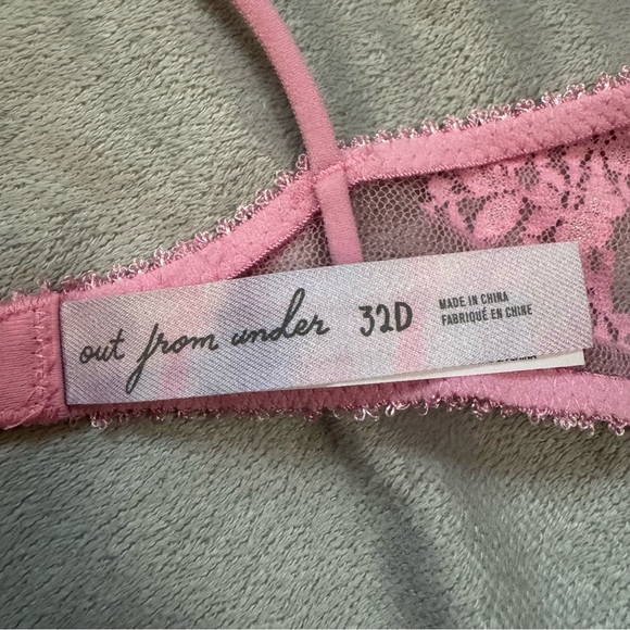 Urban Outfitters Out From Under Amber Firecracker Pink Lace Sheer Bra - Picture 7 of 8